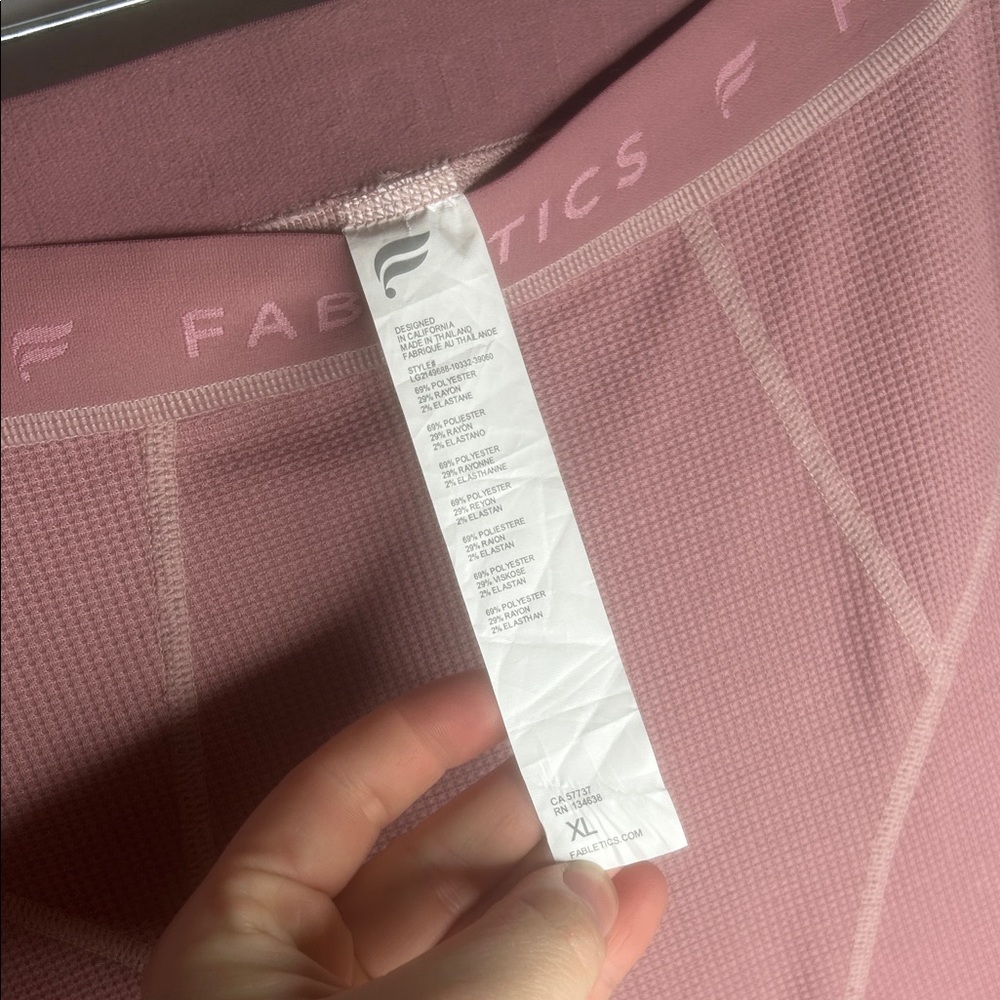 Fabletics Waffle Dusty Rose High-Waisted Legging - Picture 8 of 12